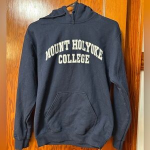 Mount Holyoke College Navy Hoodie Sweatshirt